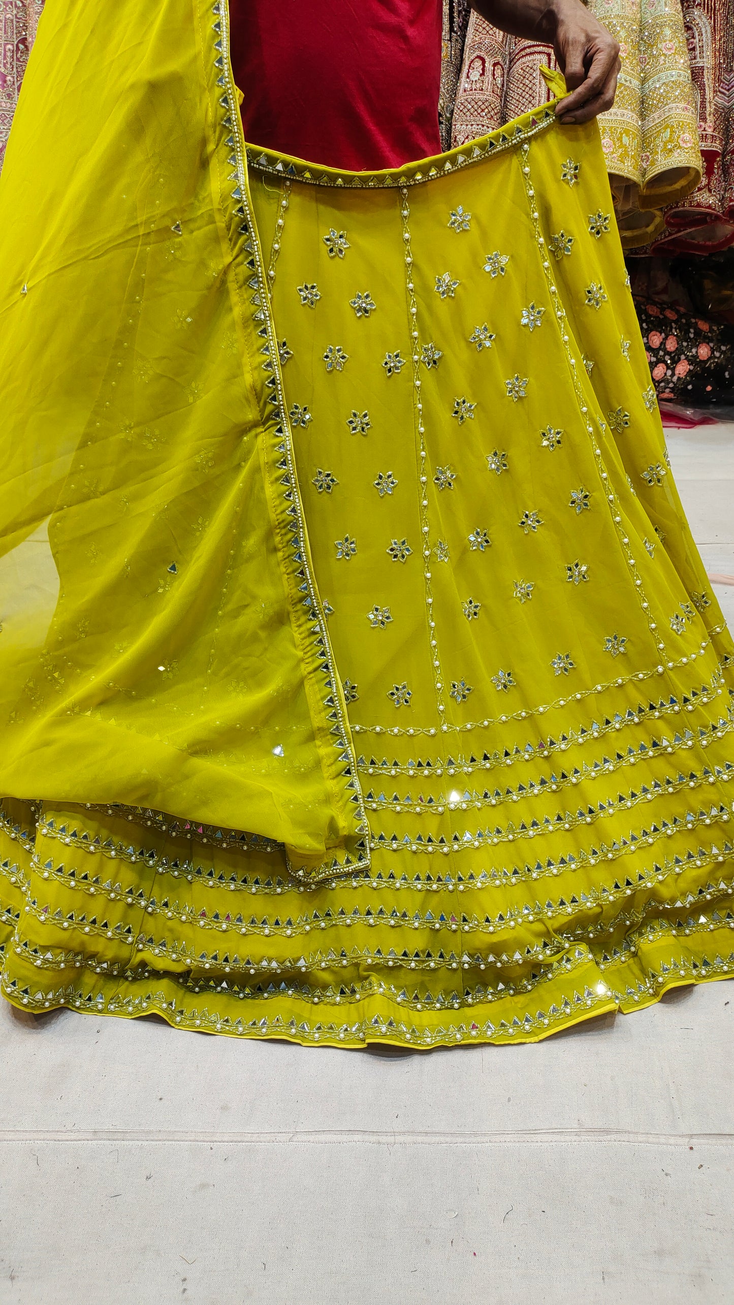 Haldi Mehendi Lehenga