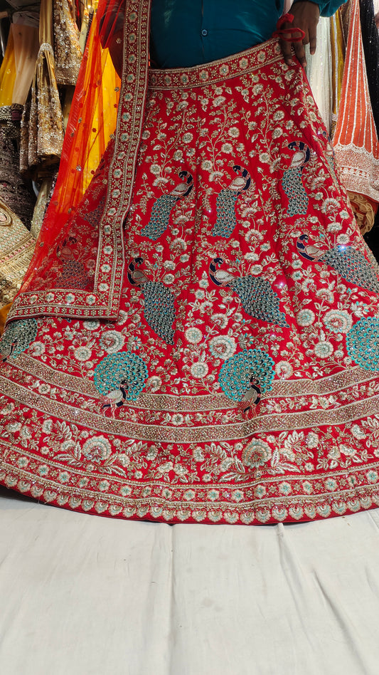 Lehenga de pavo real