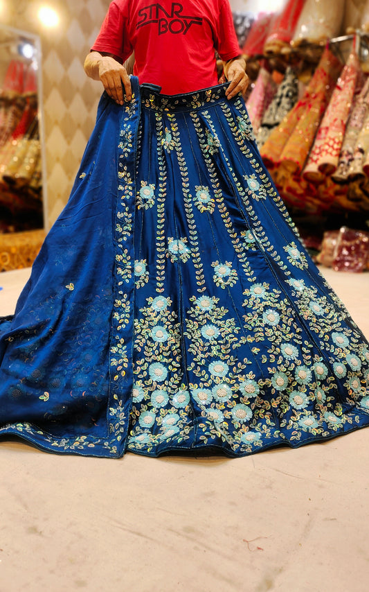 Blue Partywear Lehenga