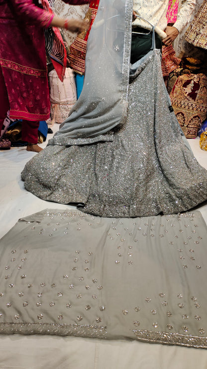 AWESOME Silver Lehenga