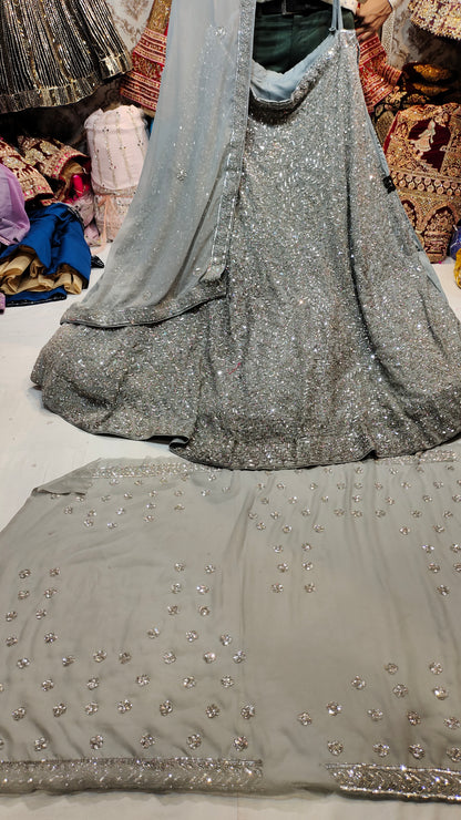 AWESOME Silver Lehenga