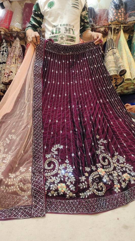 Ropa de fiesta Contraste Dupatta/ Chunni Lehenga