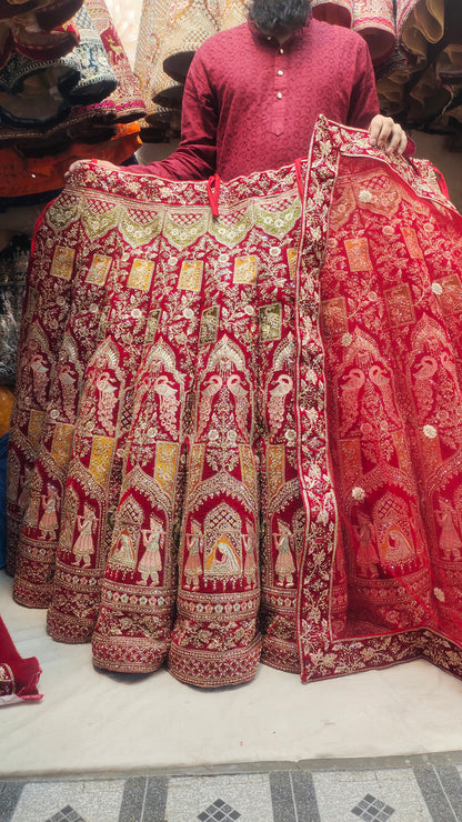 Doli Barat Red Rani Pink Lehenga 💖