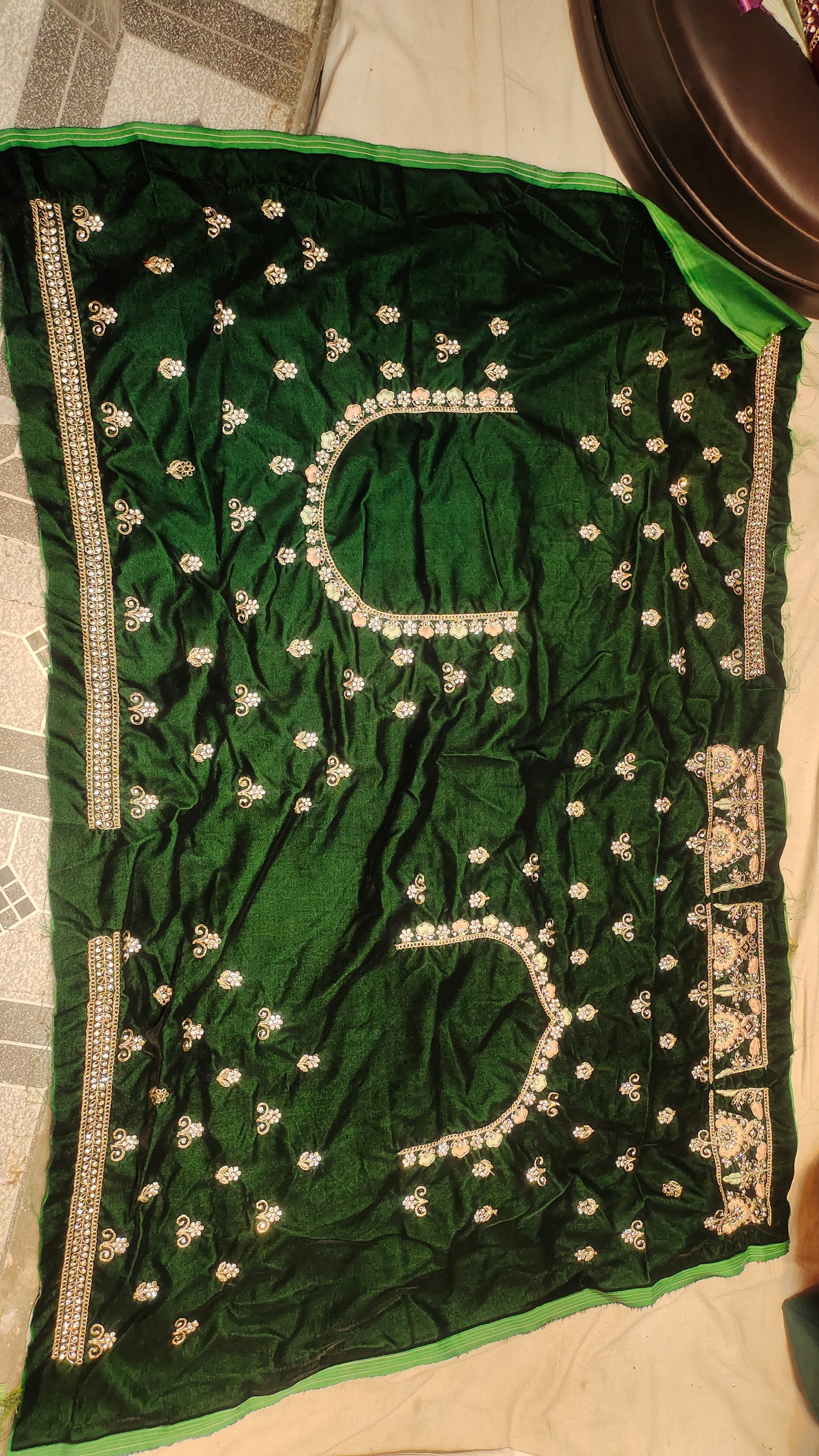 Green Khidki Lehenga