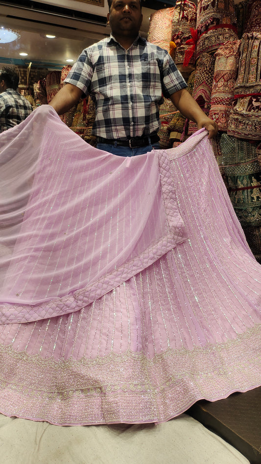 Lehenga rosa dulce