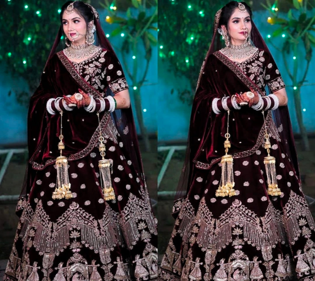 Maroon Doli Barat Happy Customer Lehenga