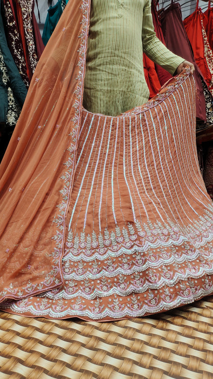 Lovely orange beautiful lehenga