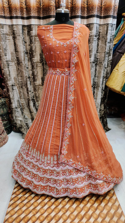 Lovely orange beautiful lehenga