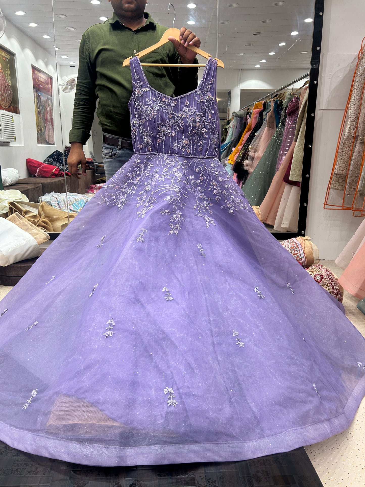 Purple Lovely gown Dress