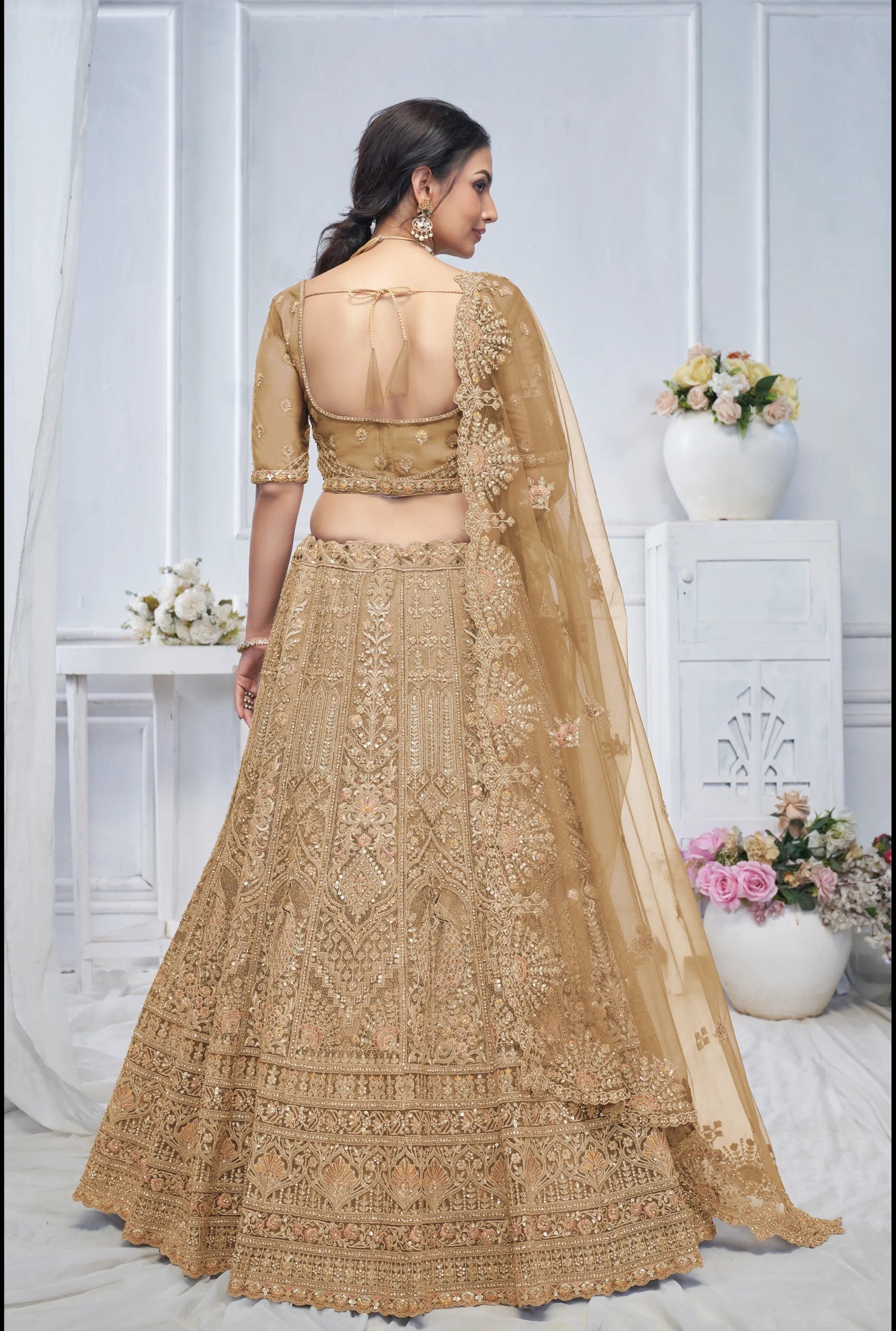 Golden Designer Lehenga