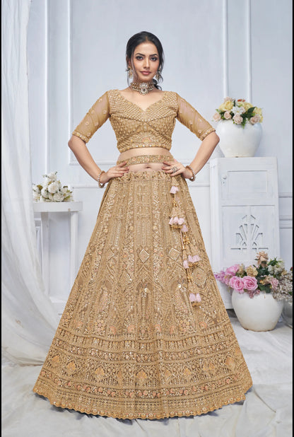 Golden Designer Lehenga