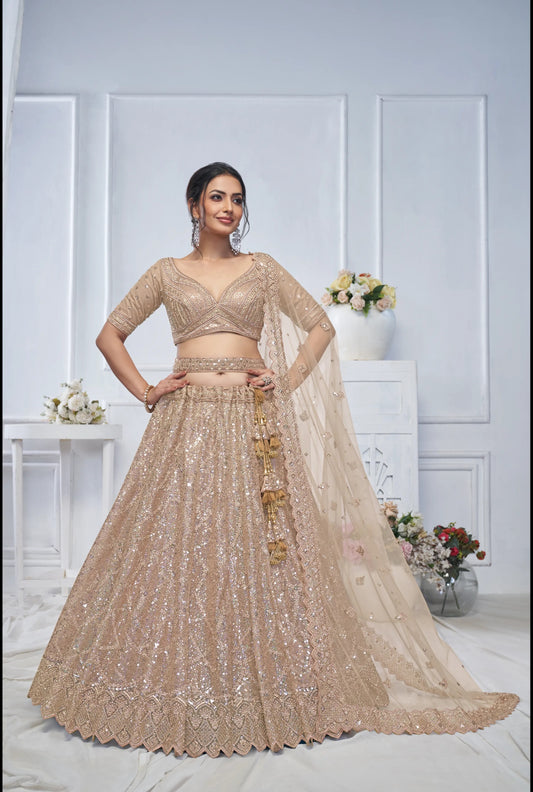 Stunning golden brown Designer lehenga