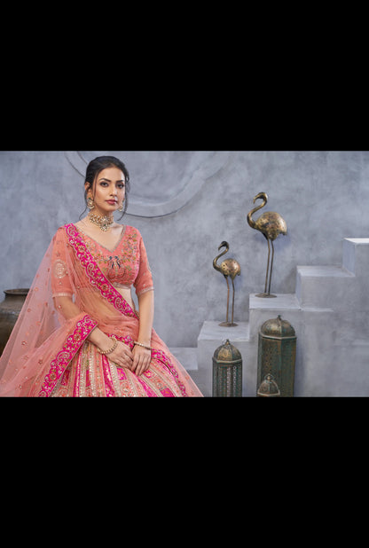 Hot Pink Designer lehenga