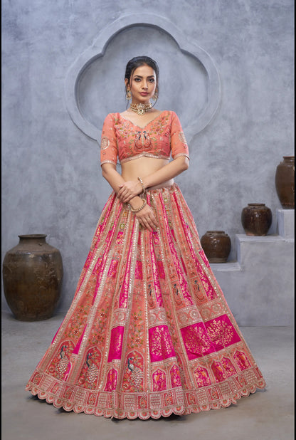 Hot Pink Designer lehenga