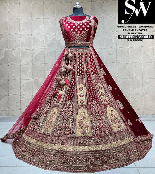 Fabulous light maroon Lehenga