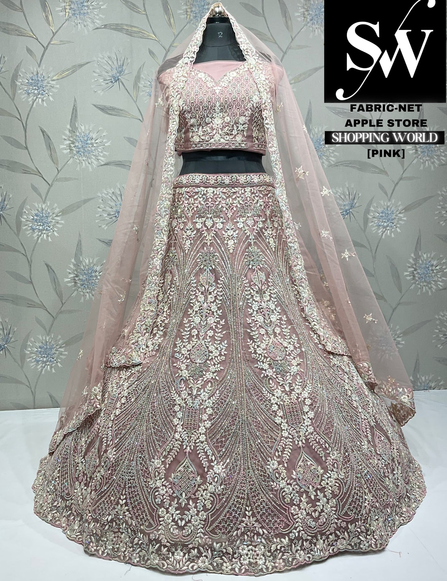 Fabulosa lehenga rosa