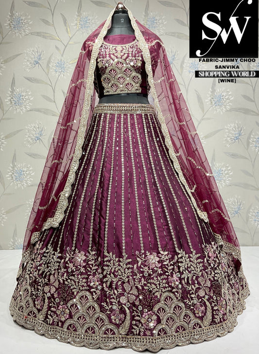 Something different wine Lehenga