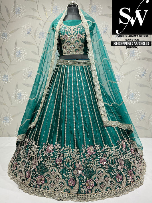 Eye catching green Lehenga