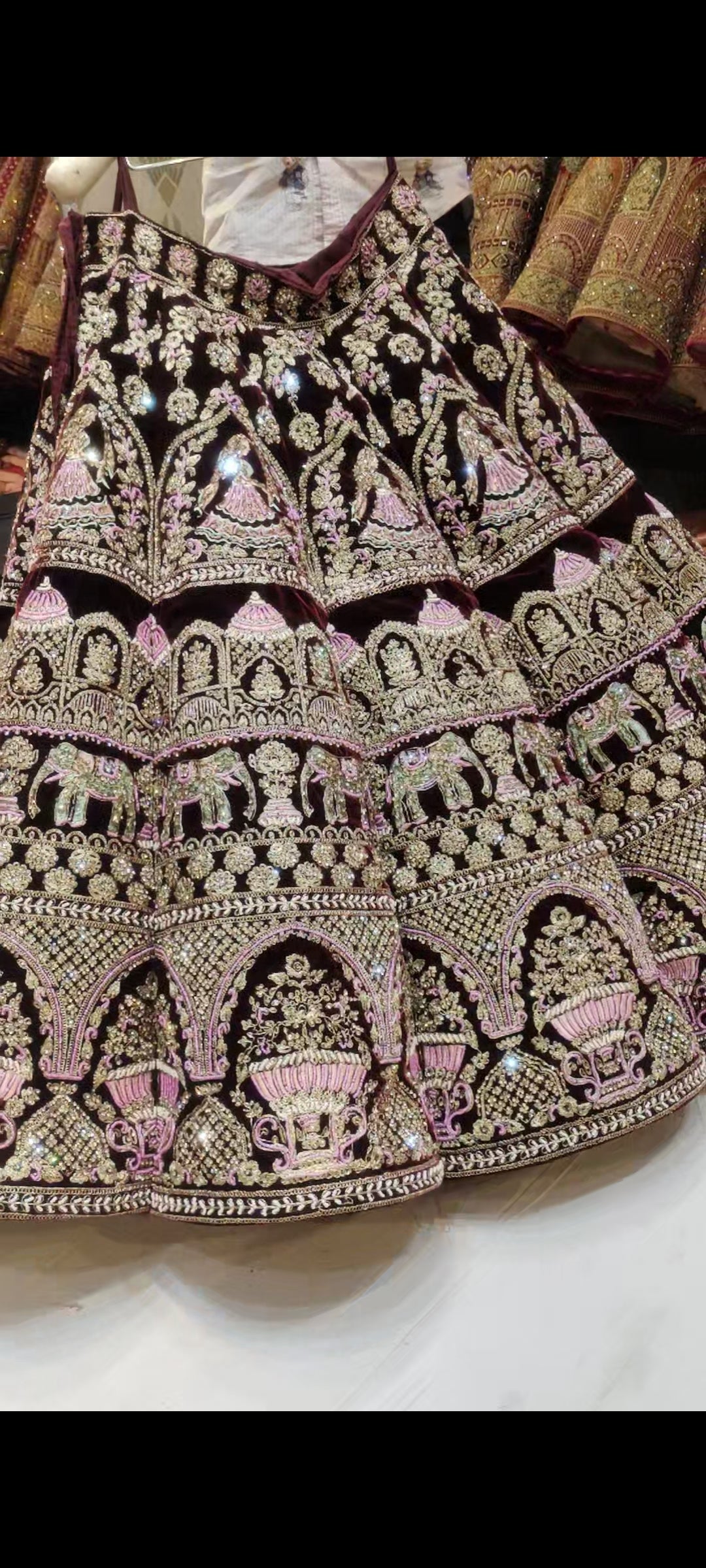 Maroon Handwork Lehenga