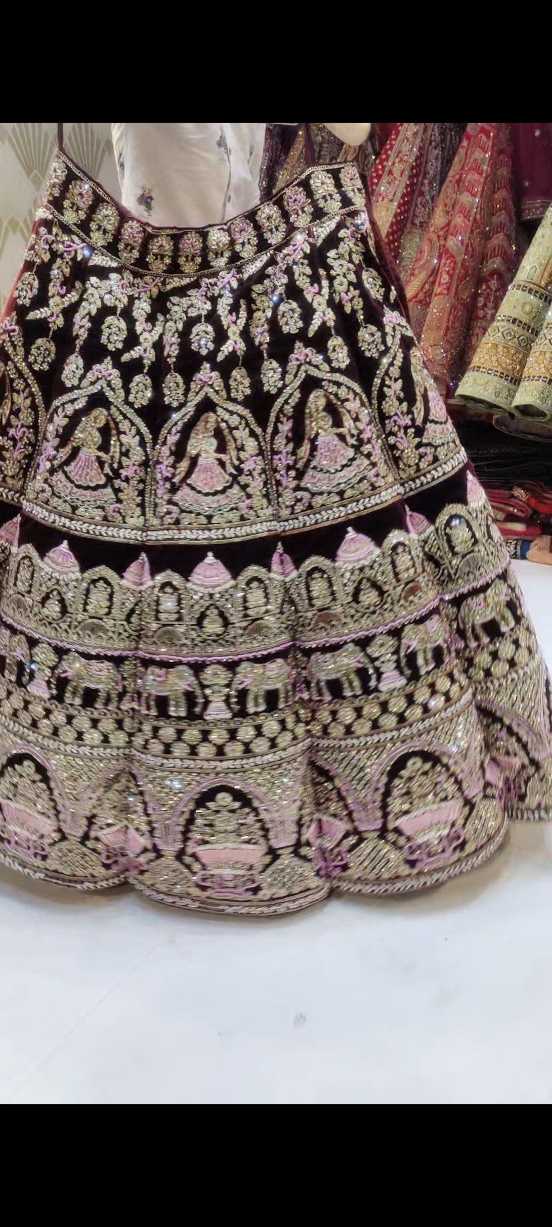 Maroon Handwork Lehenga