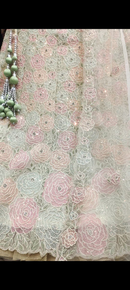 Floral peach girlish Dress lehenga