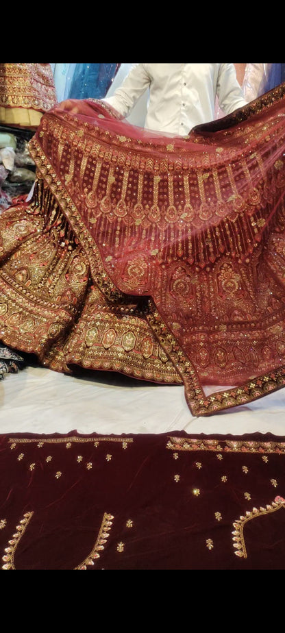 Bridal maroon Lehenga