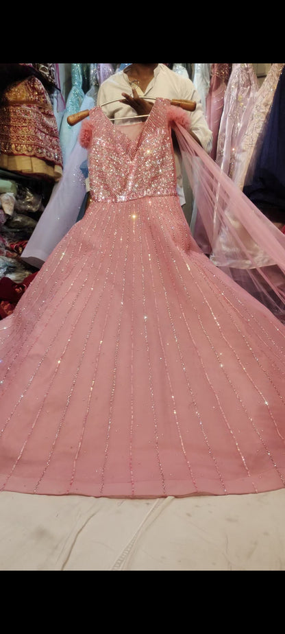 Designer Pink Dress gown