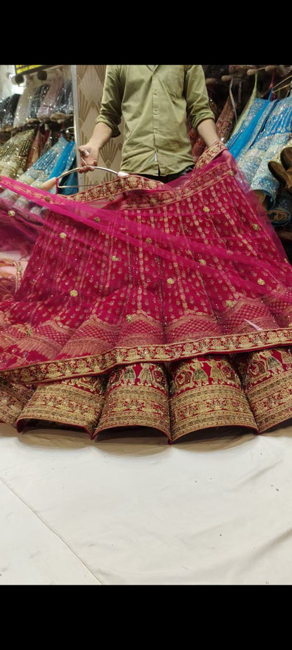 Lehenga Doli Barat roja