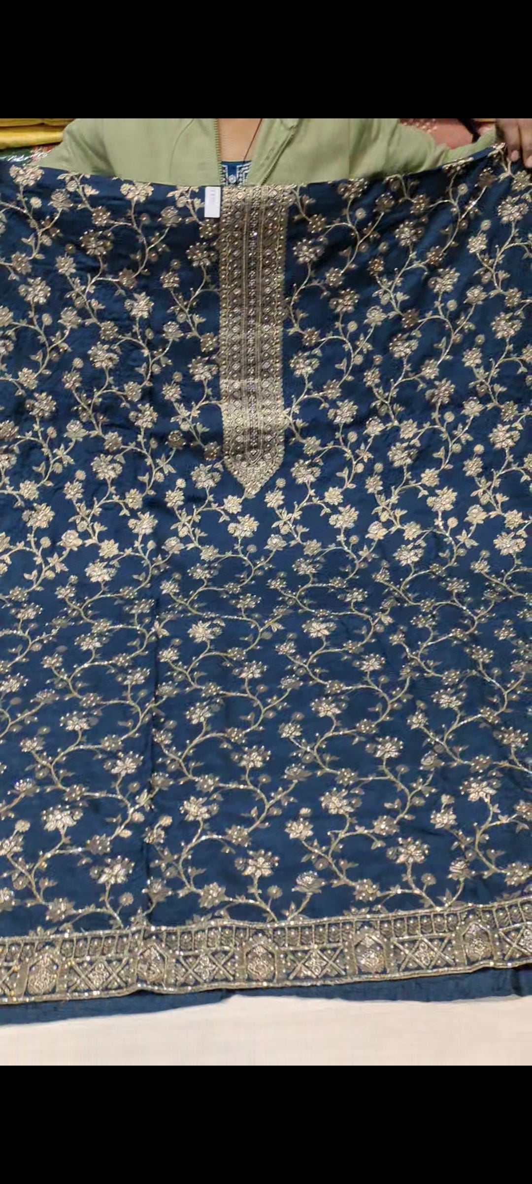 Blue Designer Unstitched Suit