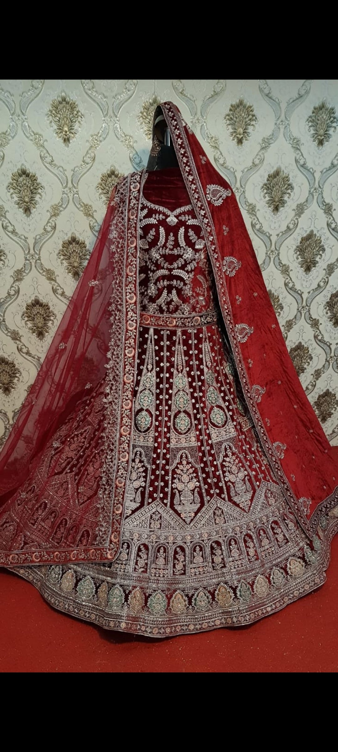 Stunning red long blouse 5 colours lehenga