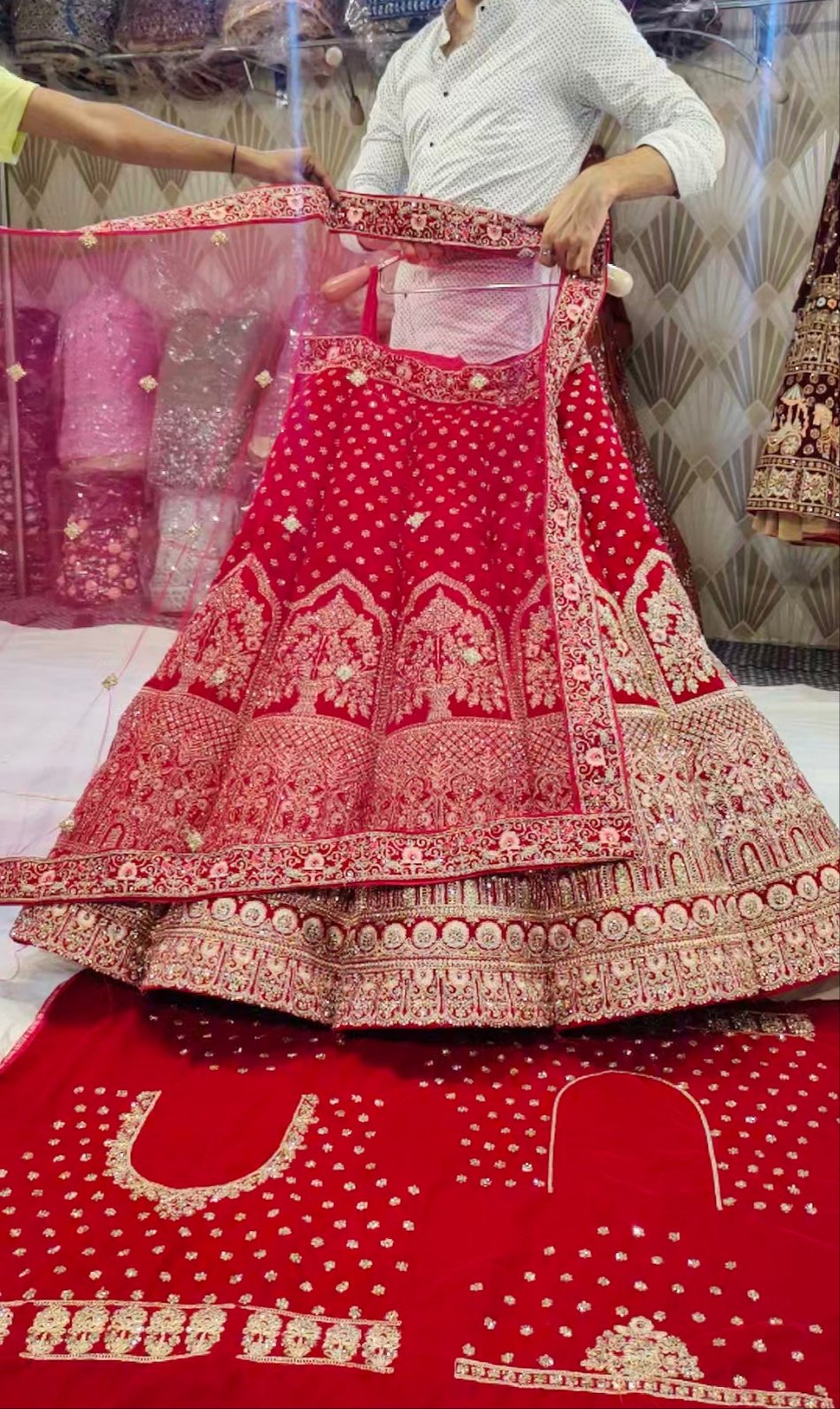 Designer bridal lehenga Makeup by @makeupbyspeastland16 #weddings  #indianbride#indianwedding… | Indian bridal dress, Indian wedding outfits, Designer  bridal lehenga