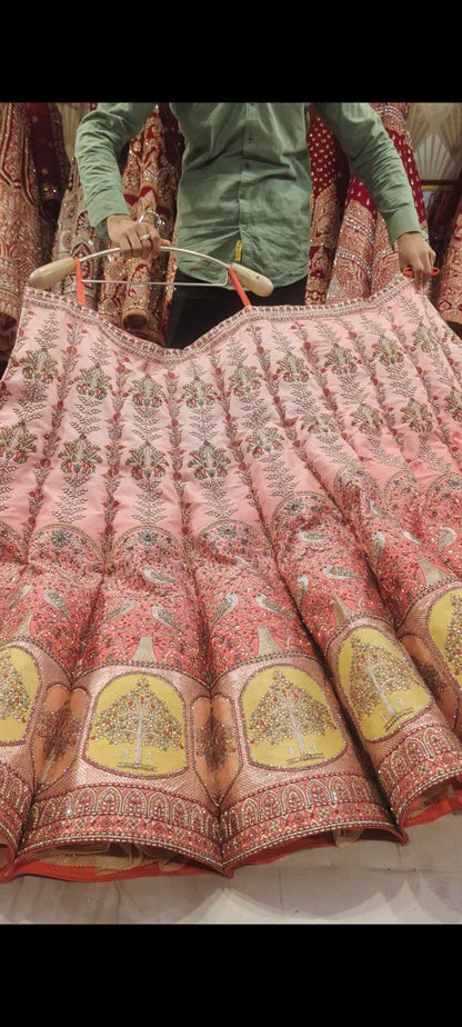 Heavy Double tone Pink Lehenga by Shopping World