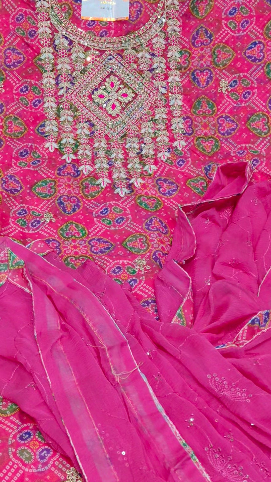 Pink, Designer Unstitched Suit