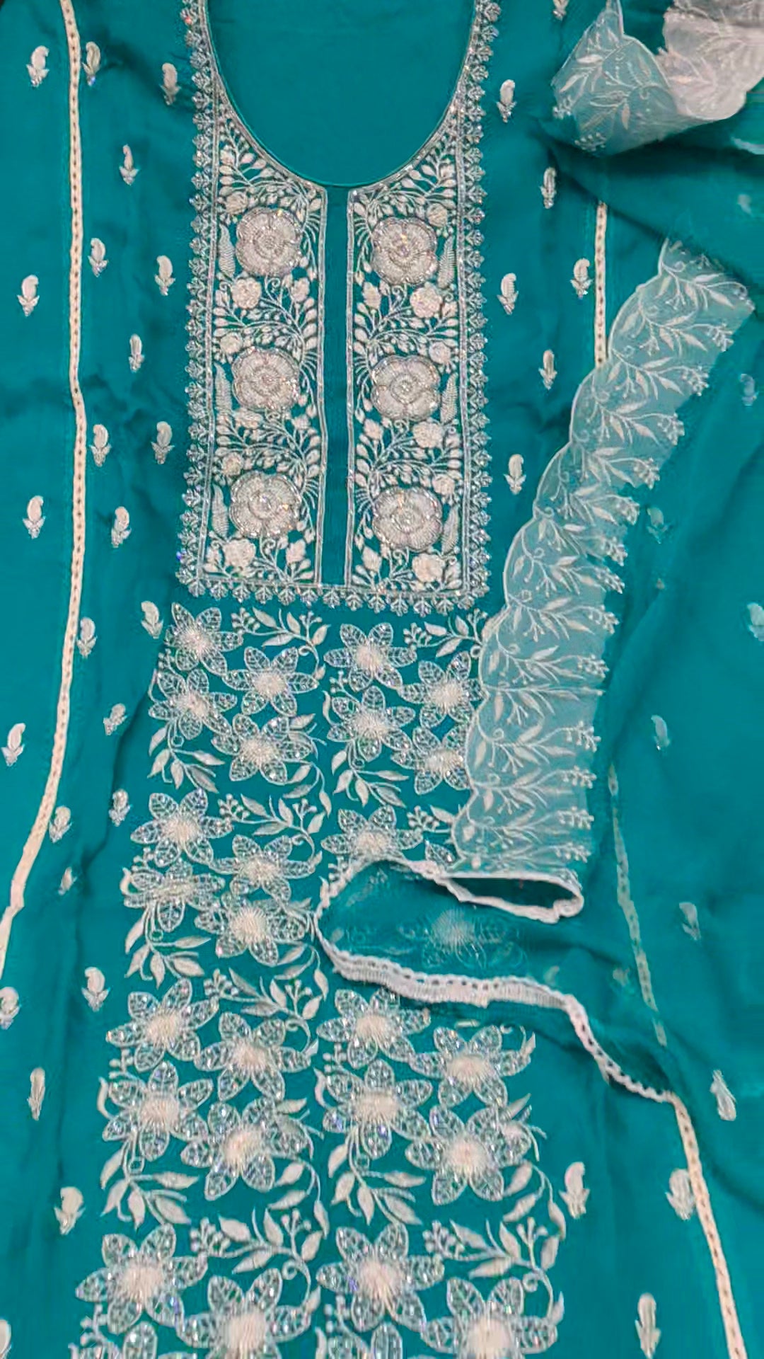 Blue Designer Unstitched Suit