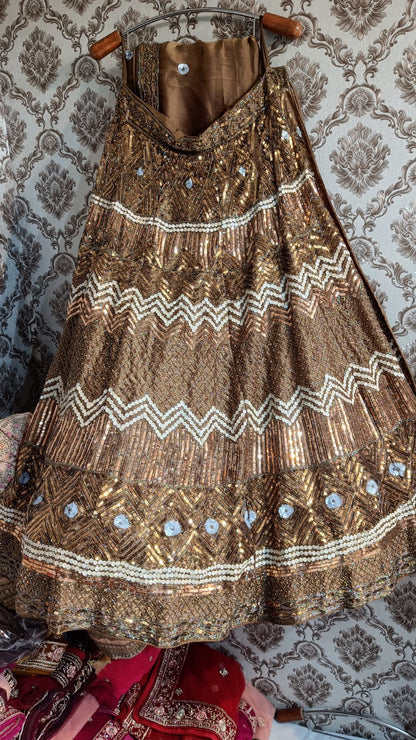 Golden Embellished Designer Lehenga ❤️