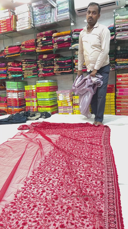 Awesome baby pink saree