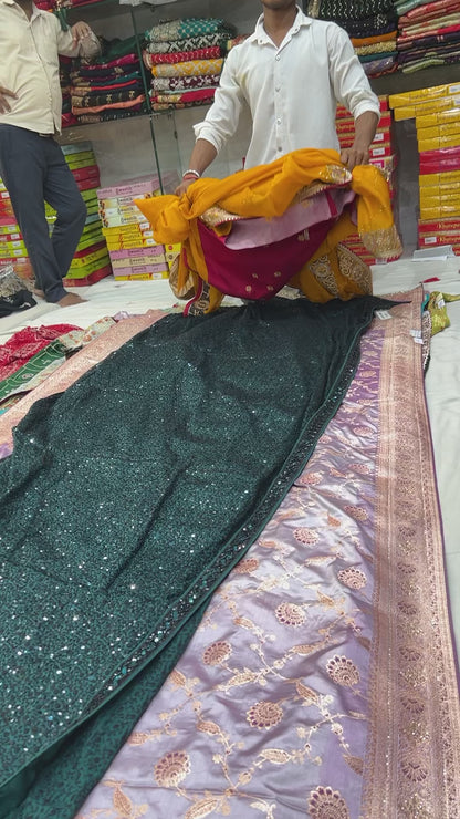 Yellow haldi mehendi Saree