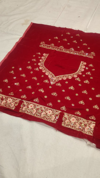 Fancy Red Bridal Lehenga