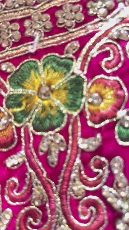 Mustard golden peacock Banarasi lehenga