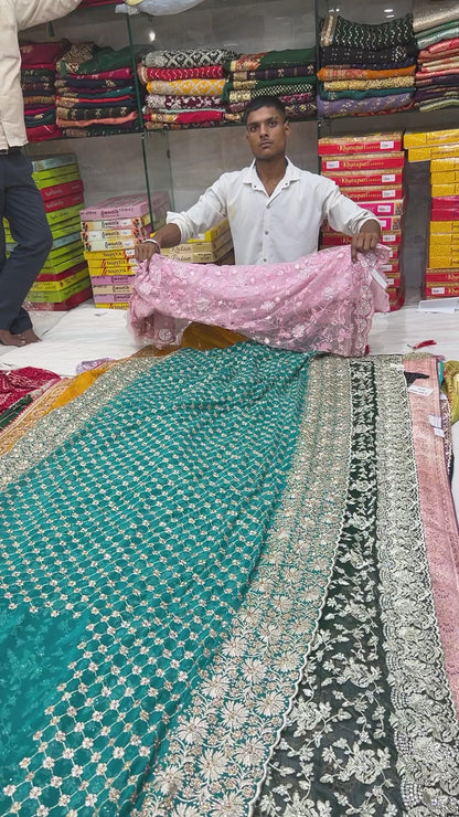 Baby pink Saree