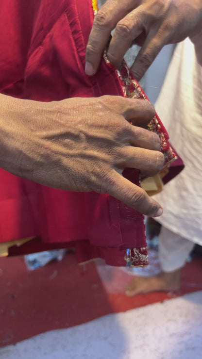 Gorgeous maroon bridal lehenga