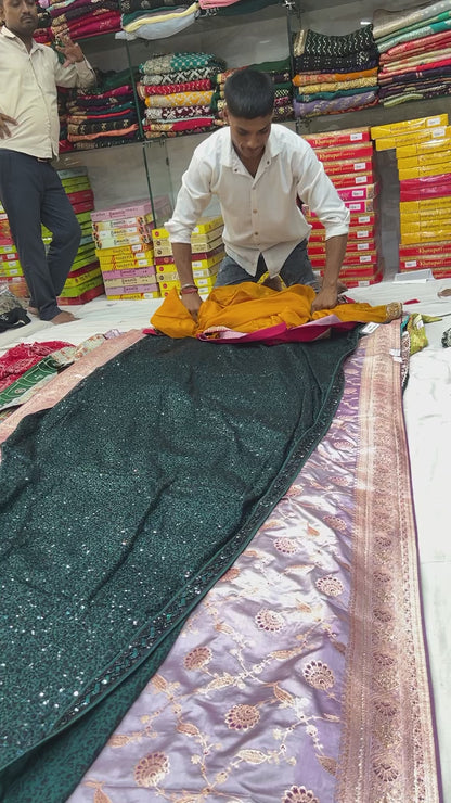 Yellow haldi mehendi Saree