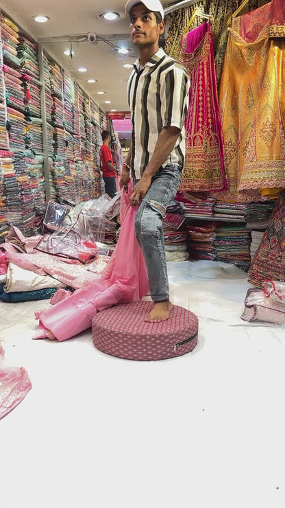 Wow Pink ZigZag Sequence lehenga