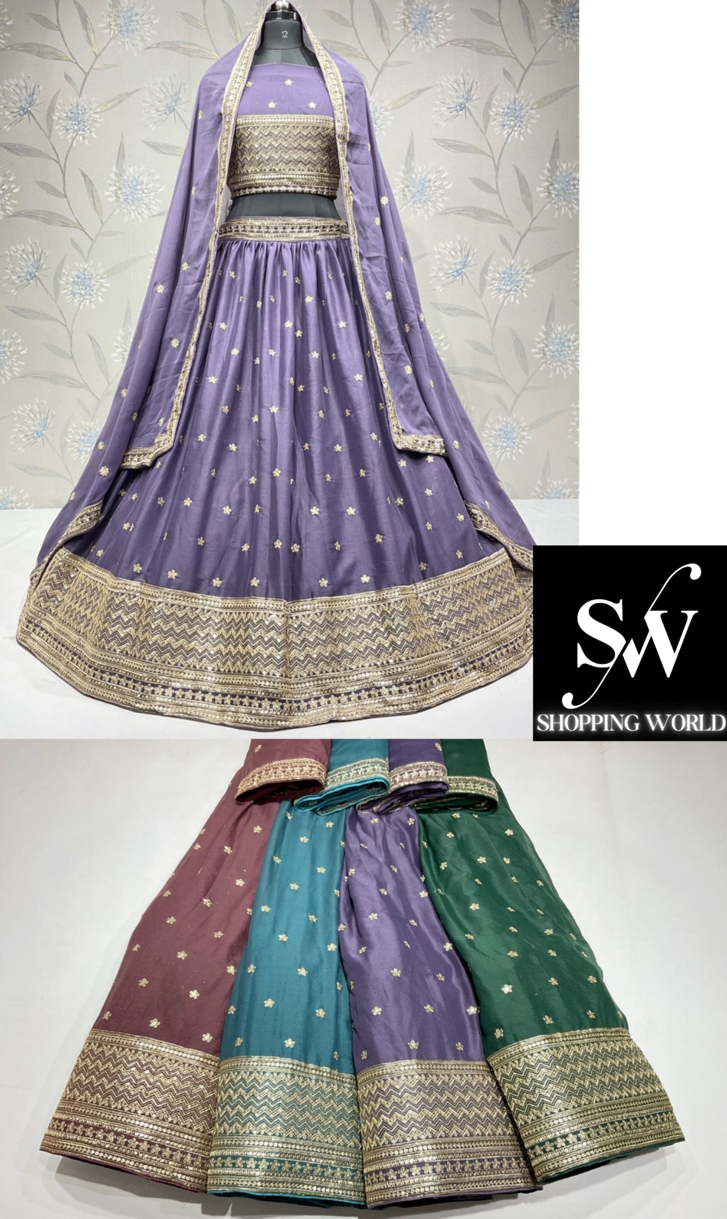 Eye catching purple lehenga