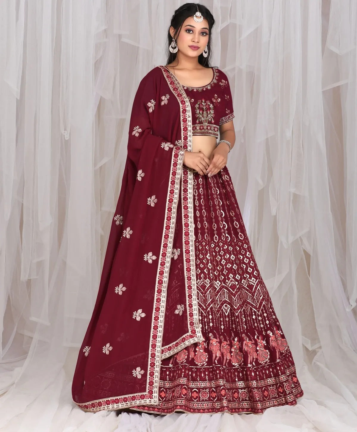 Gorgeous maroon lehenga