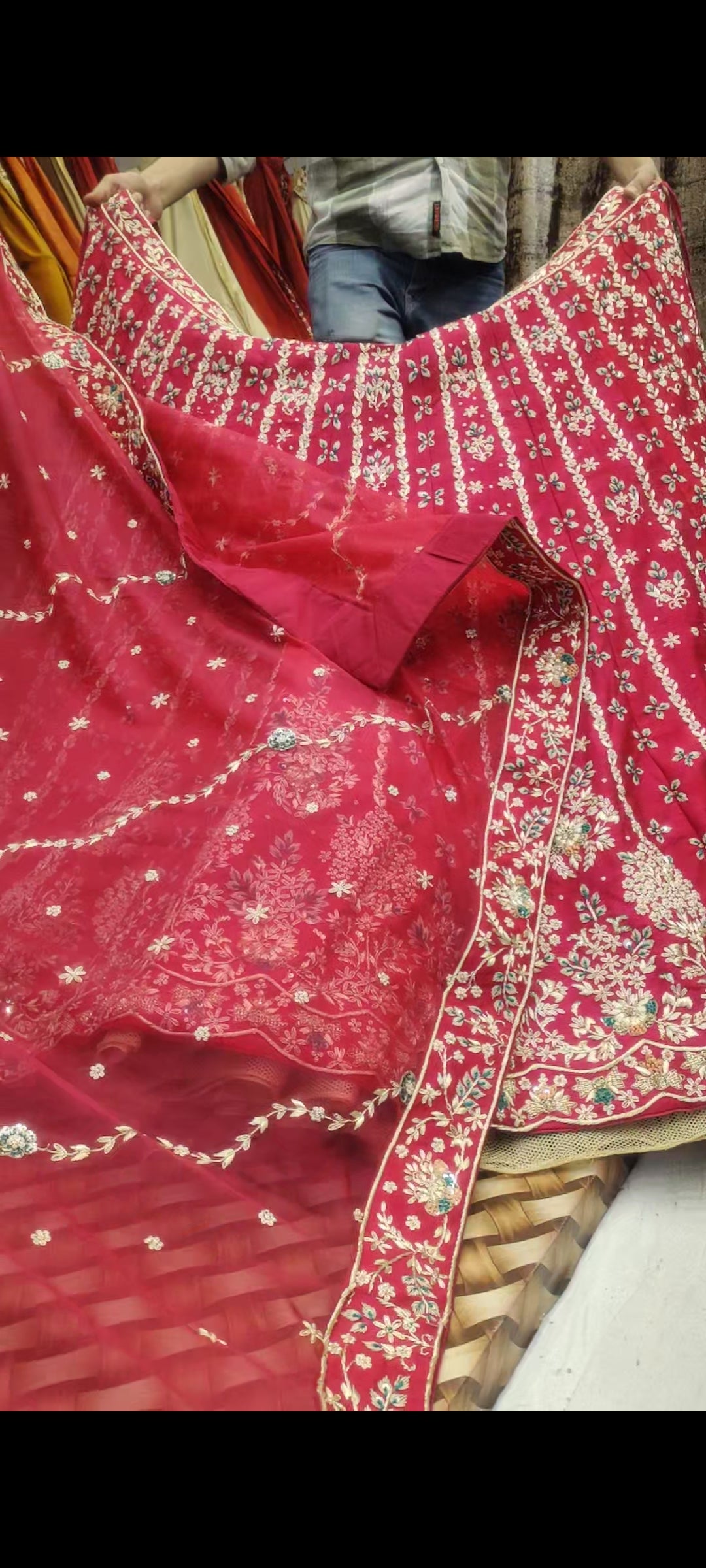 Magenta Pink Handwork Lehenga