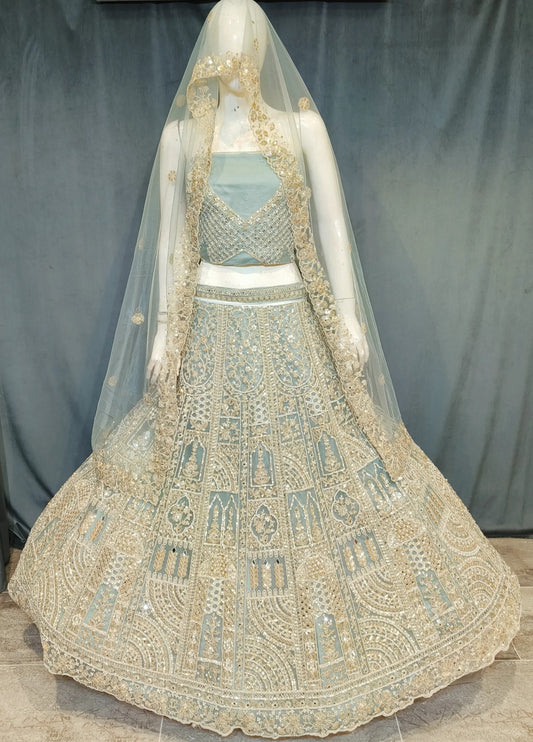 Fair light blue lehenga