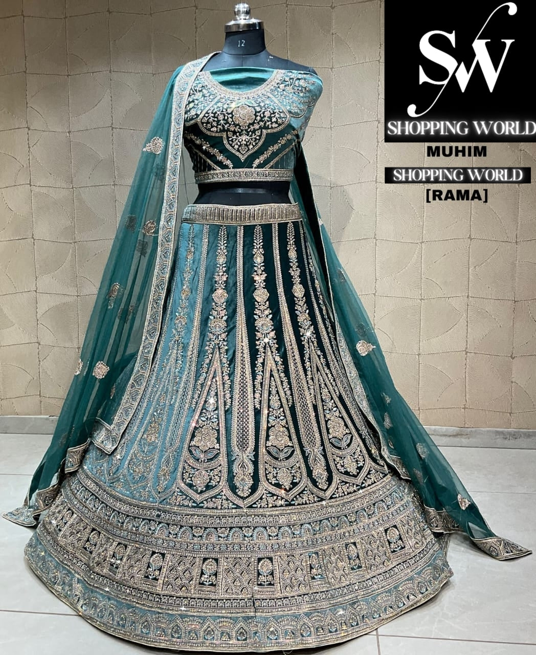 Tremendous rama green lehenga