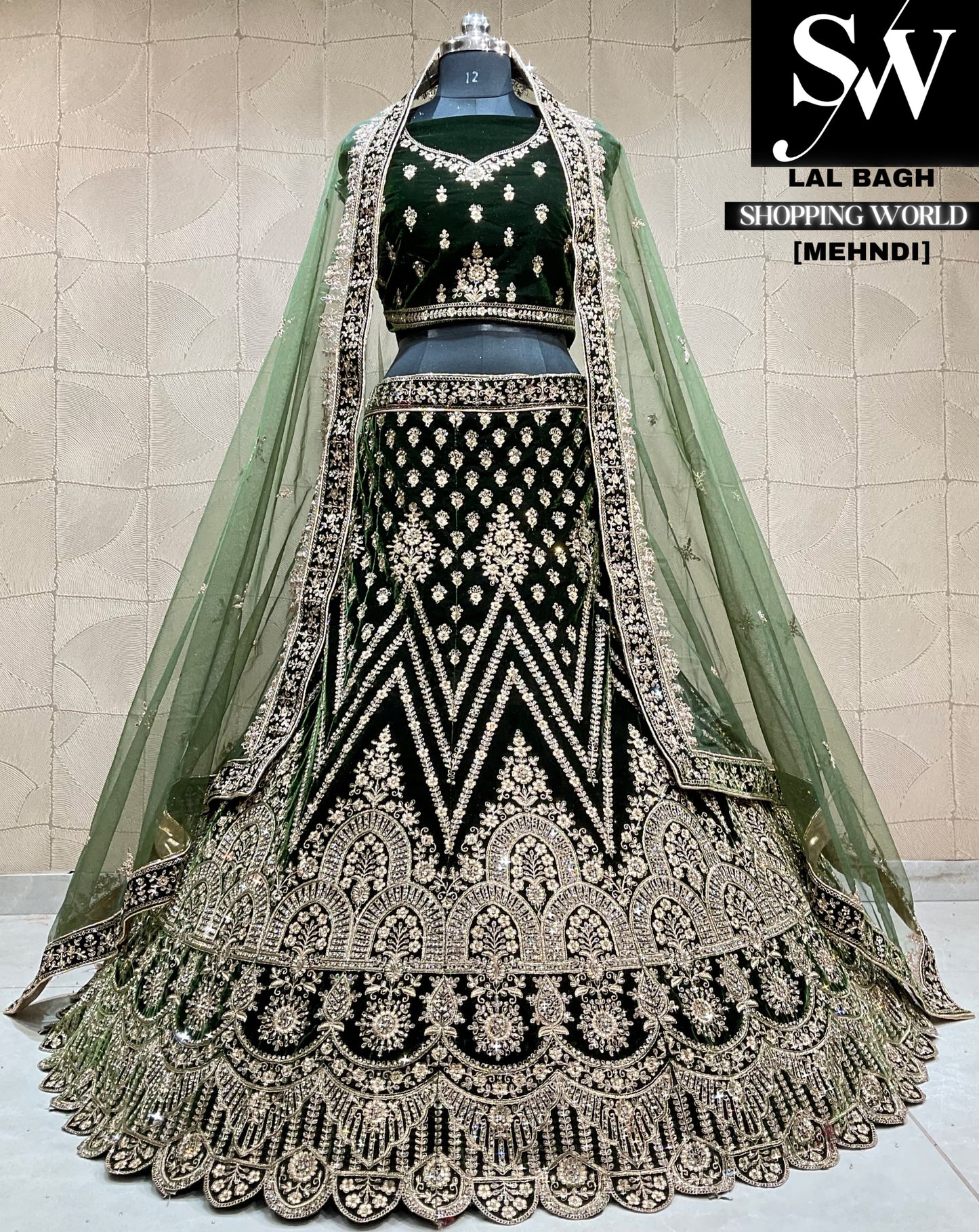 Lehenga nupcial sorprendente