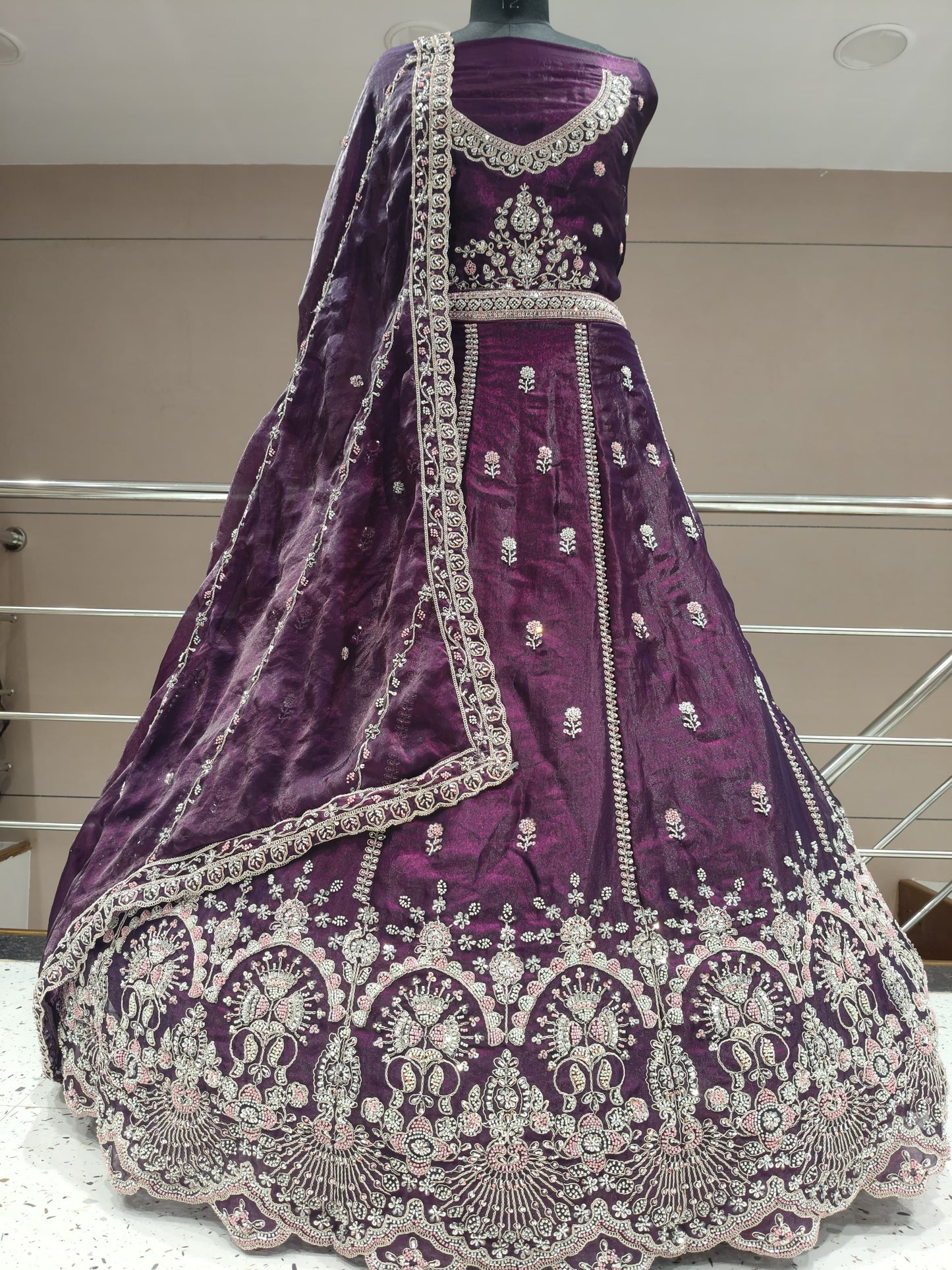 Something different purple lehenga